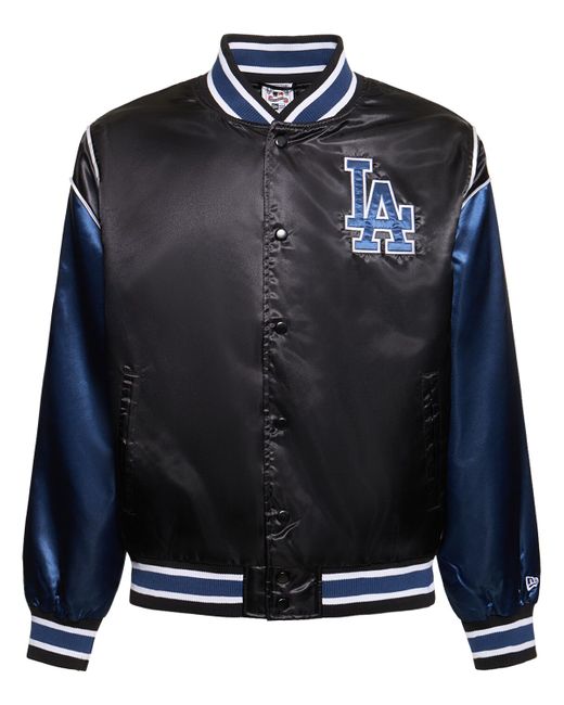 New Era Mlb La Dodgers Satin Varsity Jacket
