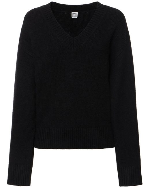 Totême V-neck Wool Cashmere Sweater