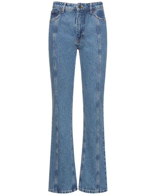 Rotate Straight Cotton Denim Jeans
