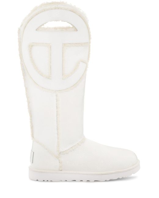 UGG x Telfar 10mm Telfar Tall Crinkle Patent Boots