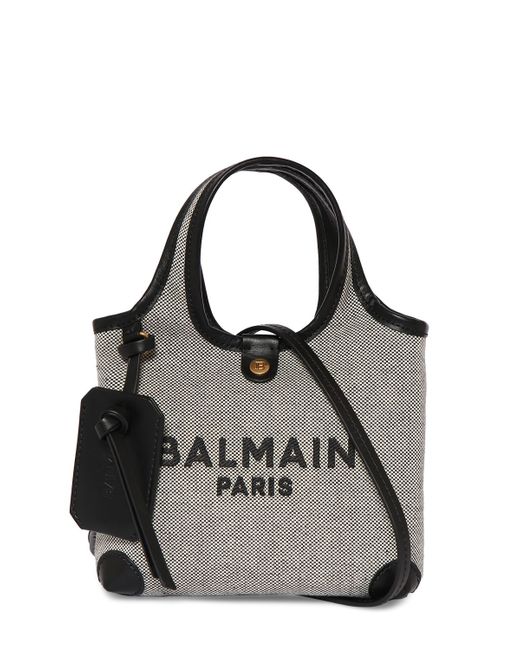 Balmain Mini B-army Canvas Logo Bag