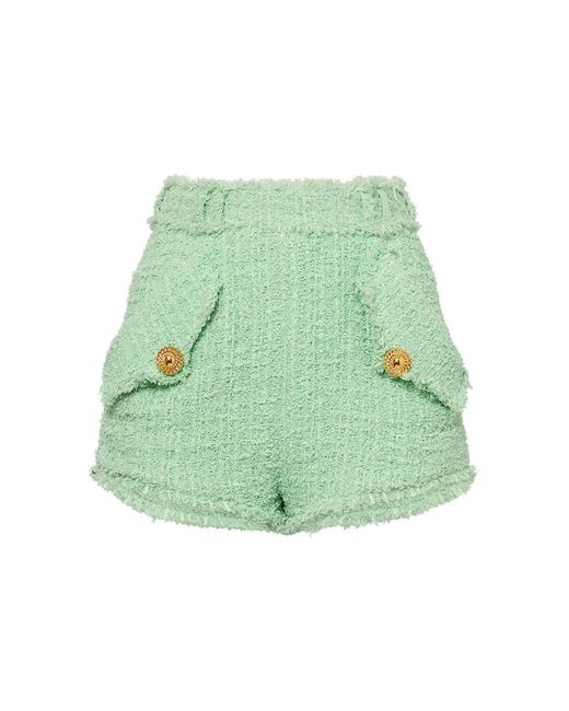Balmain Tweed Mini Shorts