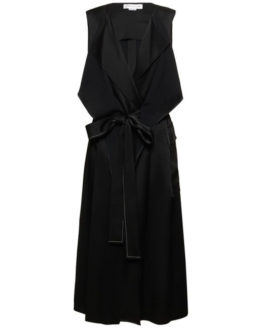 Victoria Beckham Trench Viscose Blend Midi Dress