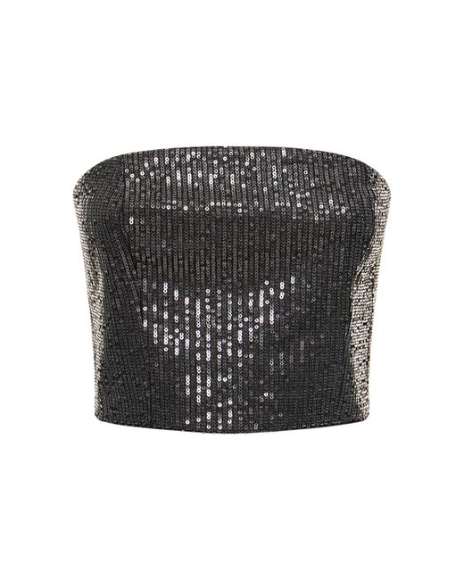 Rotate Sequined Twill Tube Top