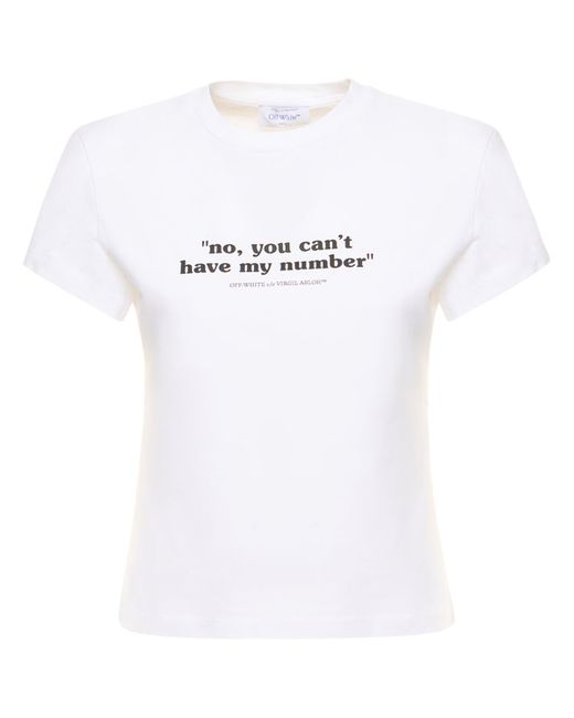 Off-White Quote Number Cotton T-shirt