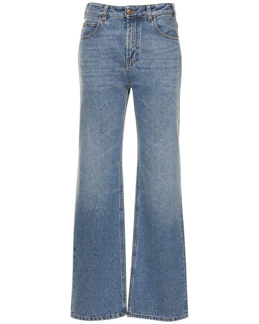 Chloé Cotton Hemp Denim Straight Jeans
