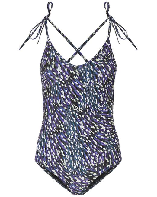 Isabel Marant Swan Printed One Piece Swimsuit