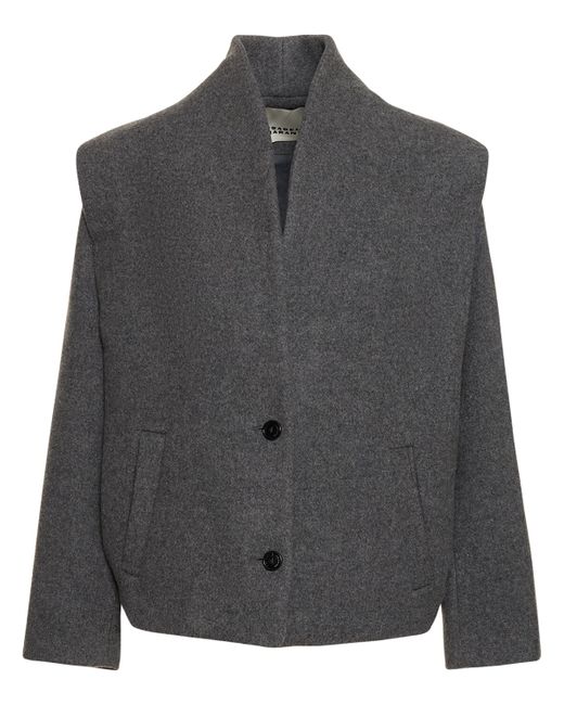 Isabel Marant Drogo Buttoned Wool Blend Jacket