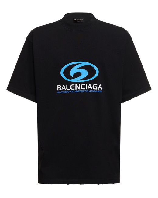 Balenciaga Surfer Cracked Vintage Cotton T-shirt