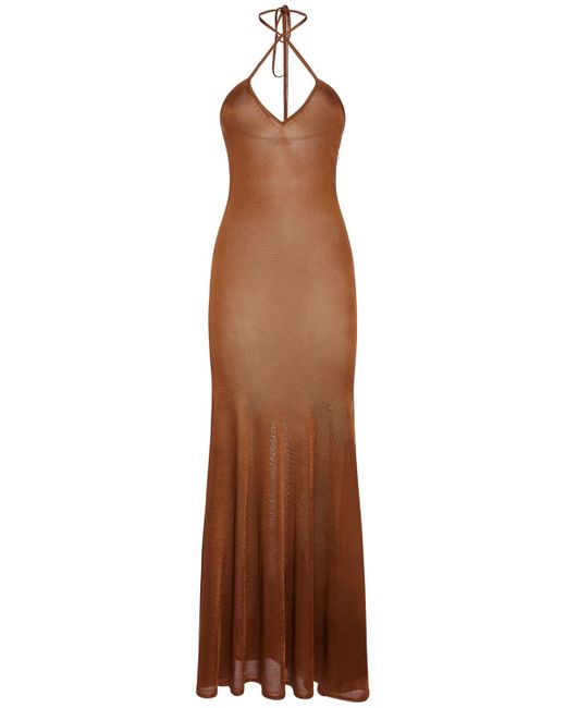 Tom Ford Viscose Jersey Knit Flared Long Dress
