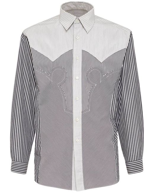 Maison Margiela Striped Cotton Blend Shirt