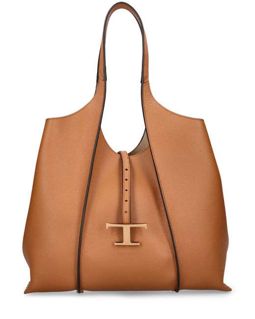 Tod's Shopping T Medium Leather Tote Bag