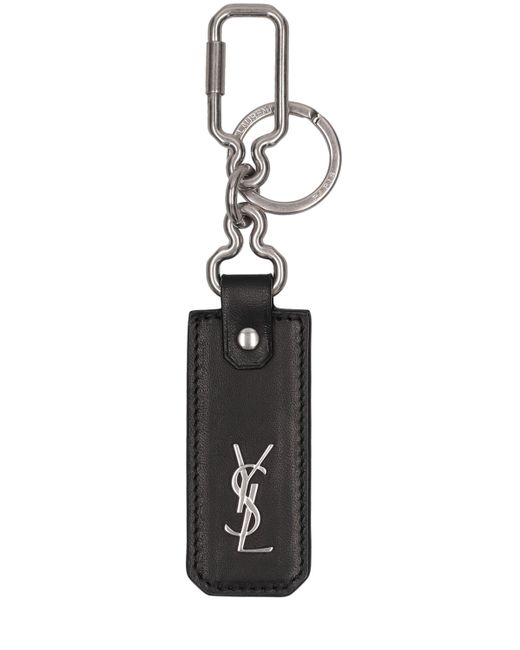 Saint Laurent Cassandre Monogram Leather Key Ring