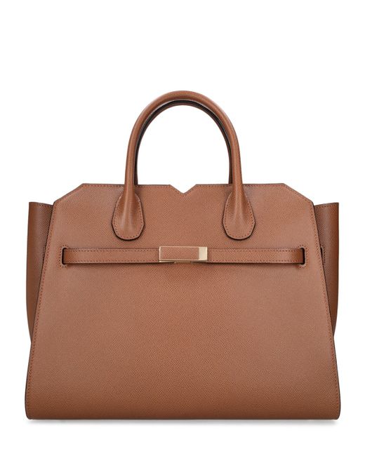 Valextra Medium Milano Leather Tote Bag