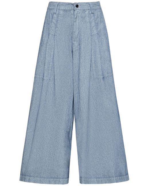 Yohji Yamamoto Coated Denim Wide Jeans