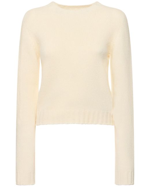 Palm Angels Curved Logo Wool Blend Sweater