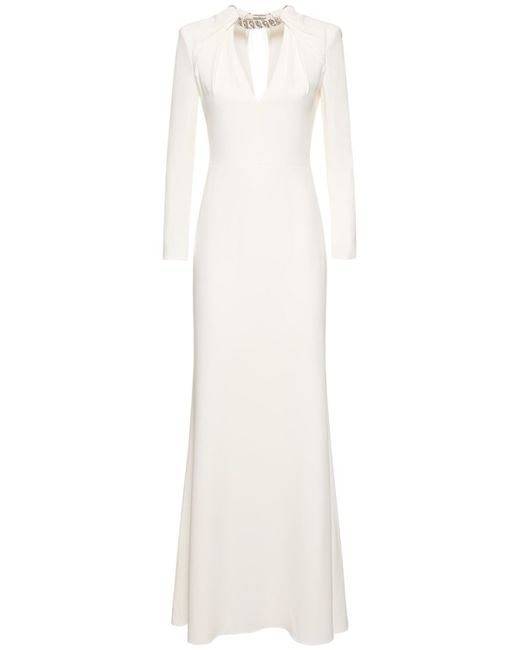 Alexander McQueen Twisted Bow Embroidered Evening Gown