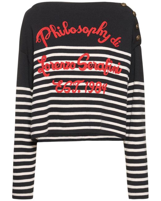 Philosophy di Lorenzo Serafini Cotton Wool Logo Sweater