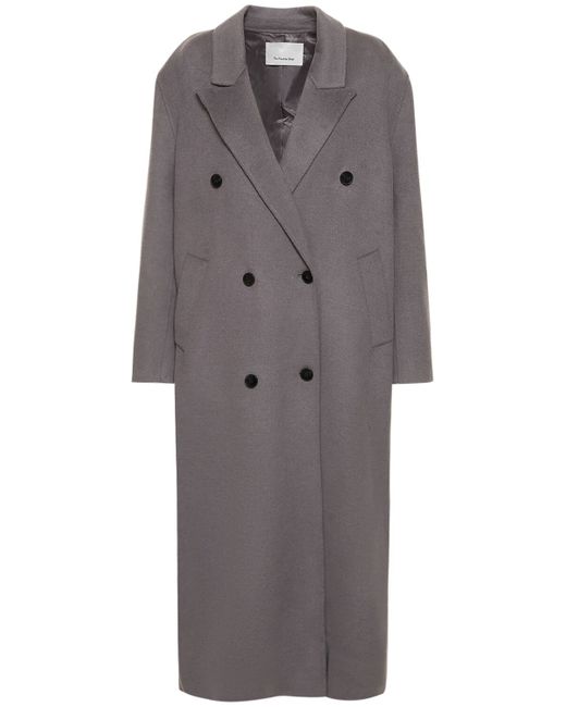 The Frankie Shop Gaia Double Breasted Wool Long Coat