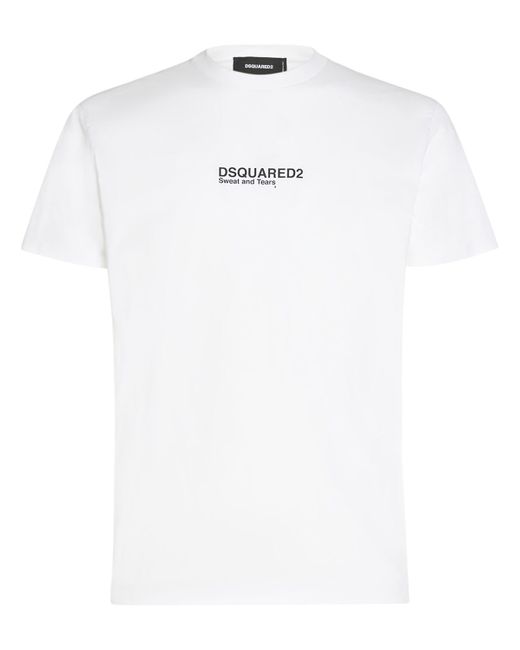 Dsquared2 Logo Printed Cotton Jersey T-shirt