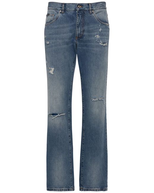 Dolce & Gabbana Distressed Denim Five Pocket Jeans