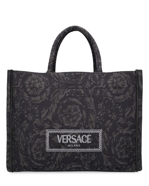 Versace Large Tech Jacquard Tote Bag