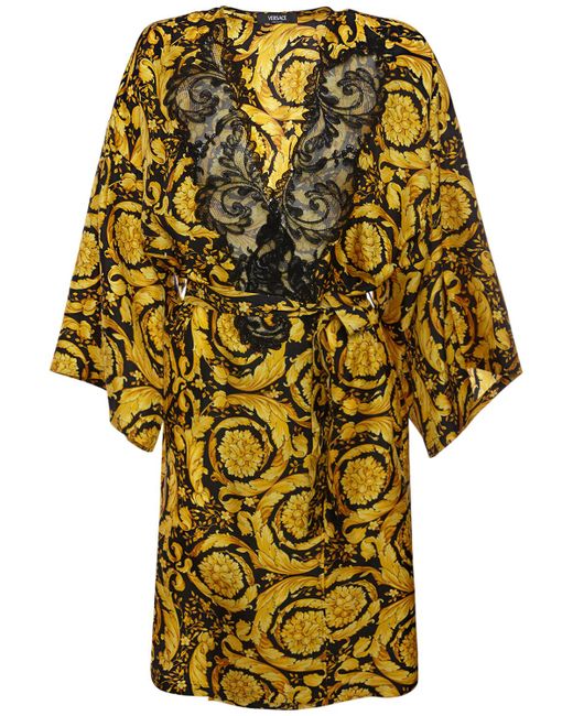 Versace Barocco Printed Silk Twill Mini Dress