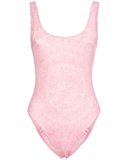 Versace Barocco Print Lycra One-piece Swimsuit