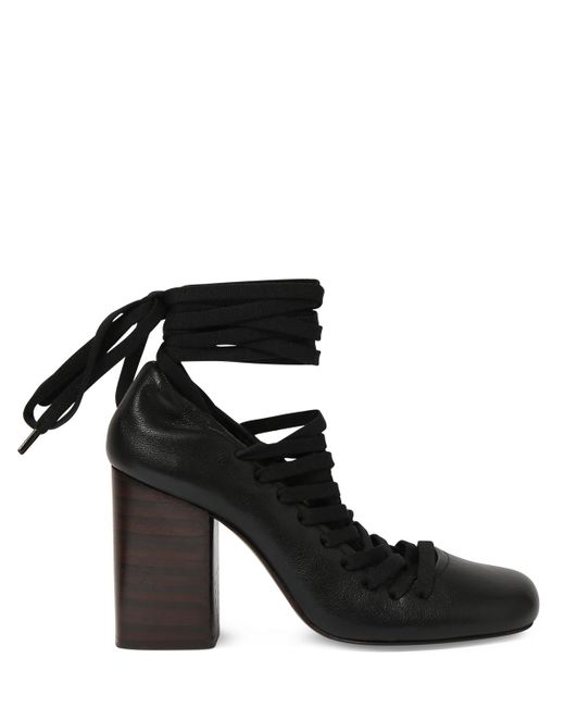 Lemaire 90mm Laced Leather Pumps