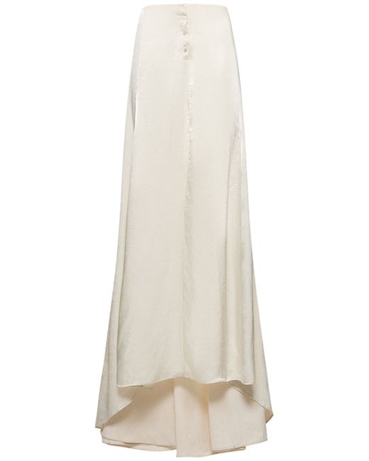Ludovic De Saint Sernin Satin Midrise Long Skirt