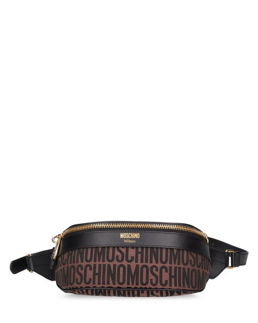 Moschino Logo Nylon Jacquard Belt Bag