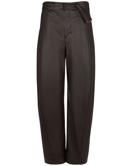 Lemaire Belted Leather Pants