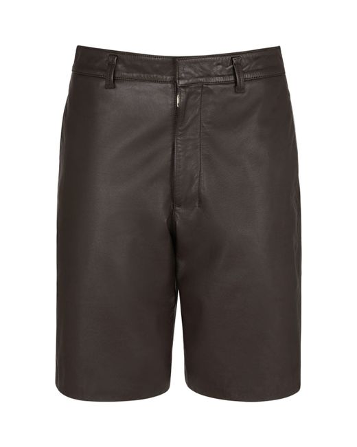 Lemaire Leather Shorts