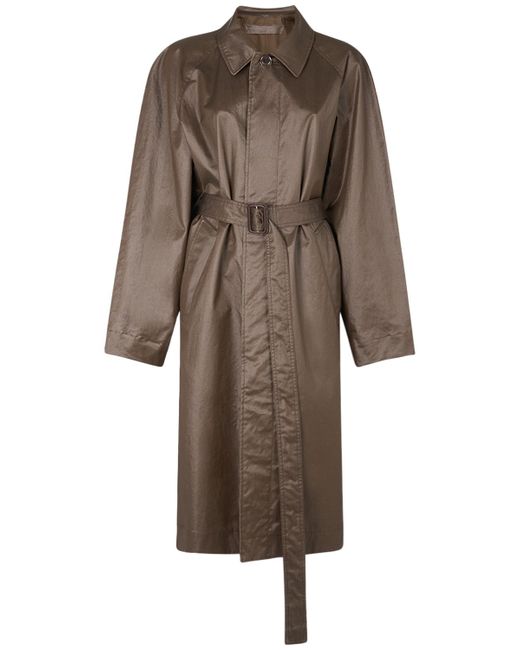 Lemaire Belted Cotton Long Raincoat