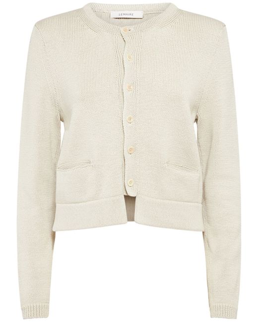 Lemaire Cropped Cotton Cardigan