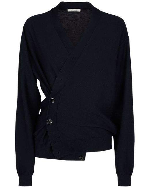 Lemaire Relaxed Twisted Wool Blend Cardigan