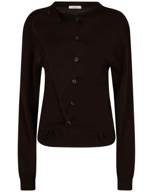 Lemaire Buttoned Wool Blend Cardigan