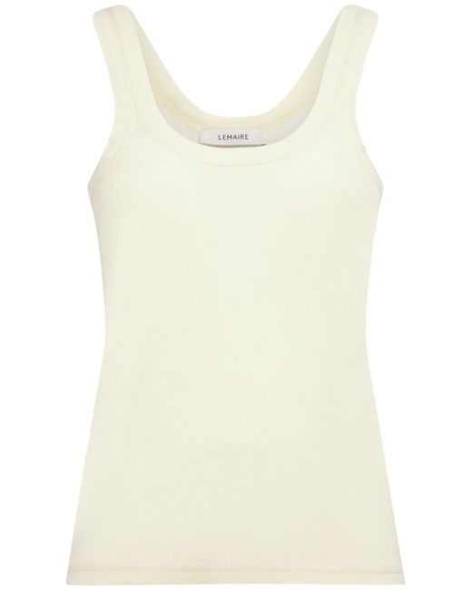 Lemaire Ribbed Cotton Tank Top