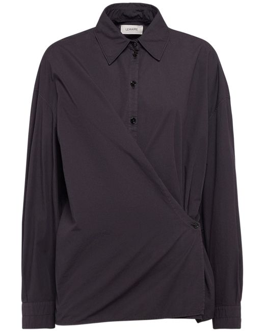 Lemaire Straight Collar Twisted Cotton Shirt