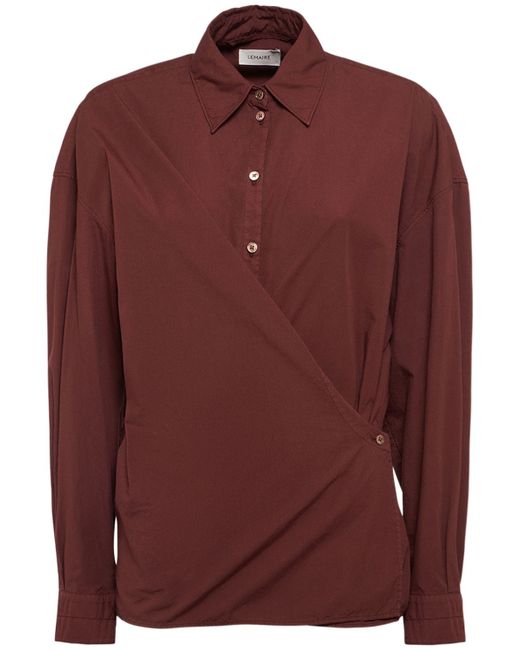Lemaire Straight Collar Twisted Cotton Shirt