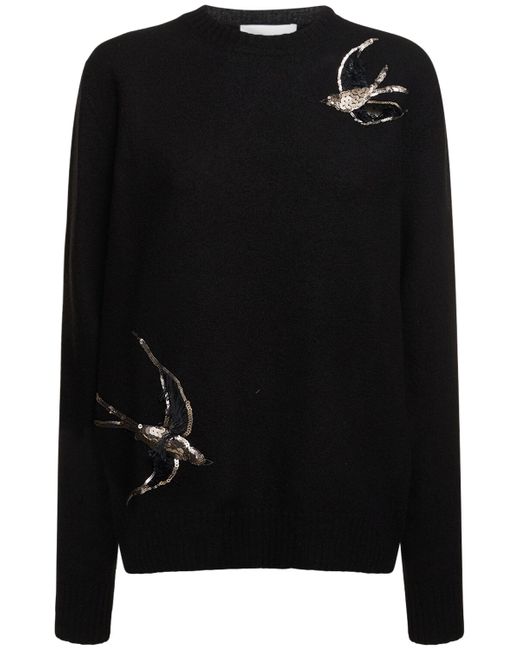Jil Sander Boiled Wool Embroidered Sweater