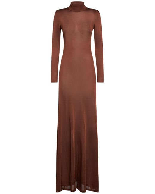 Tom Ford Compact Slinky Cashmere Blend Long Dress