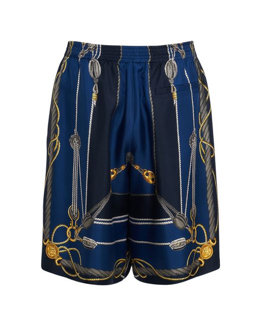 Versace Nautical Printed Silk Shorts