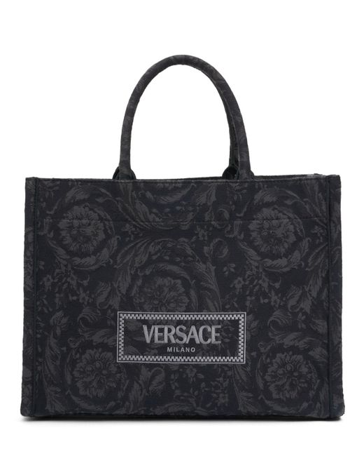 Versace Large Barocco Jacquard Canvas Tote