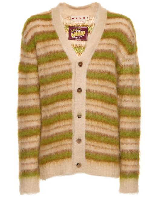 Marni Iconic Mohair Blend Knit Cardigan