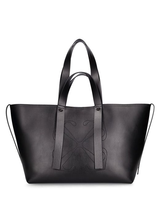 Off-White Medium Day Off Leather Tote Bag