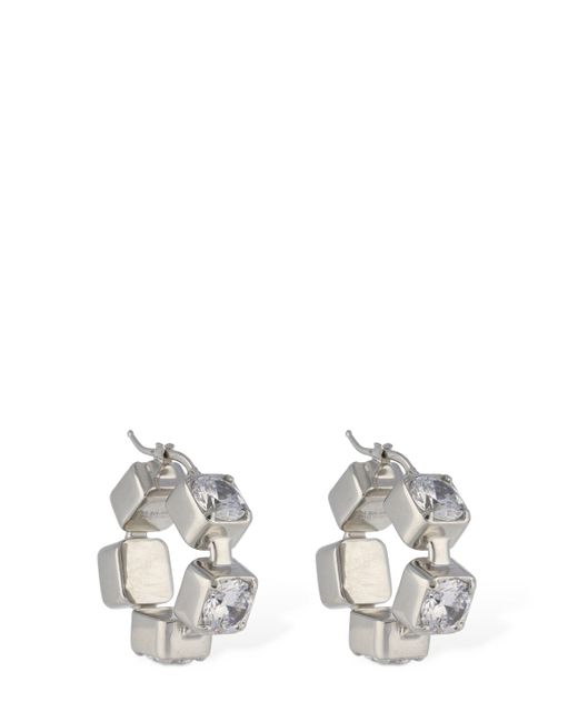 Jil Sander Bw1 5 Crystal Hoop Earrings