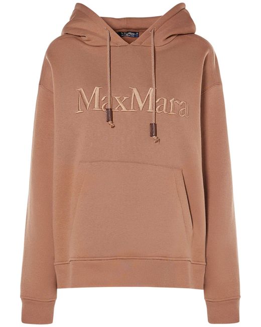 S Max Mara Agre Cotto Jersey Logo Hooded Sweatshirt