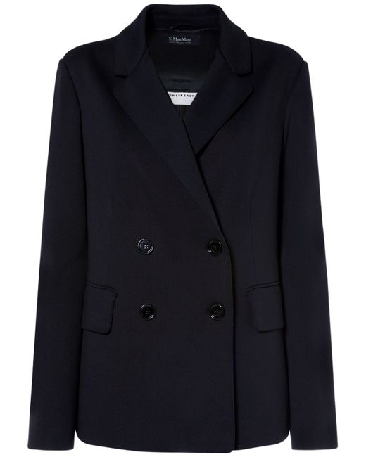 S Max Mara Scrigno Jersey Double Breasted Jacket