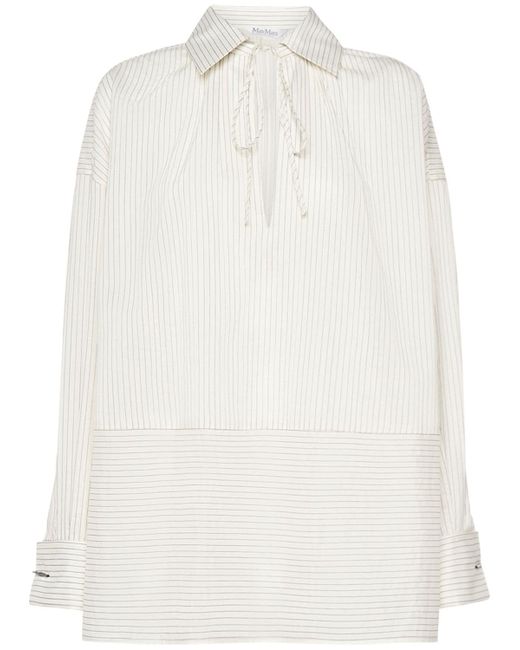 Max Mara Cotton Silk Striped Shirt